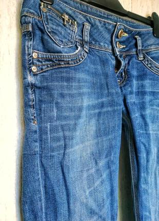 Ltb denim женские синие джинсы с потертостями облегающие4 фото