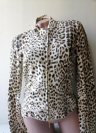 Roberto cavalli эффектная хлопковая куртка, жакет4 фото