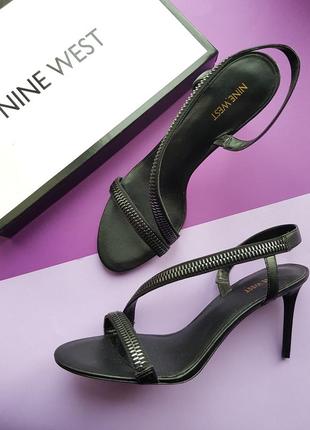 Черные босоножки шпилька бренд nine west р. 413 фото