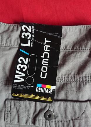 Фірмові англійські котонові тактичні брюки denim co,нові з бірками,розмір 32/32.6 фото
