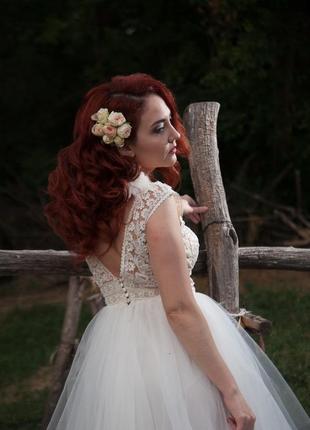 Шикарное свадебное платье в стиле бохо или рустик2 фото