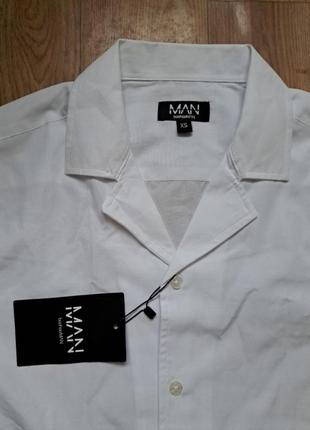 Рубашка белая с интересным воротничком2 фото