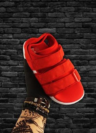 Женские летние сандали \босоножки \сланцы adidas sandals red white.