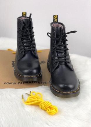 Женские зимние ботинки на меху dr martens eng 1460 black.5 фото