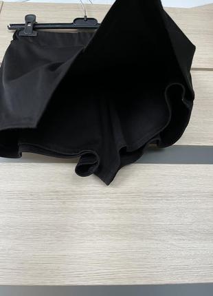 Класні шорти спідниця чорні на резинці boohoo5 фото