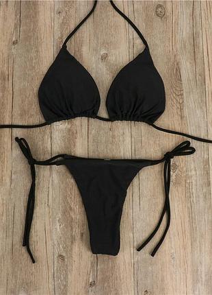 Купальник трикутники стринги на завязках