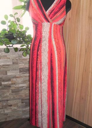 Красивое стильное платье-сарафан в пол хорошего качества производство англия (52р.)