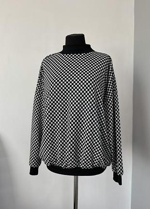 Оверсайз кофти/ в горох/клітинка/червона/сіра