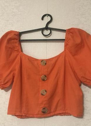 Блузка оранжевого кольору фірми river island, розмір s