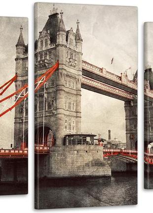 Модульна картина лондон mост art-99_3 70x130 см