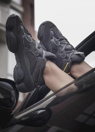 Кроссовки adidas yeezy в унисекс дизайне и черном цвете (весна-лето-осень)😍6 фото