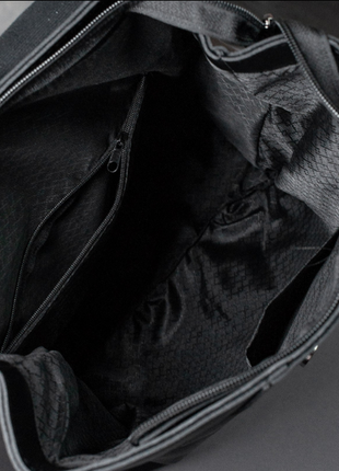 Кожаный городской рюкзак-сумка с петлицей классика 2 цвета2 фото