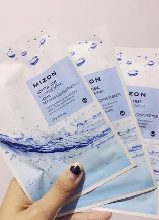 Тканинні маски для обличчя від mizon joyful time essence aurora mask (16 видів)5 фото