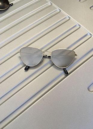 Солнцезащитные зеркальные очки "кошки"4 фото