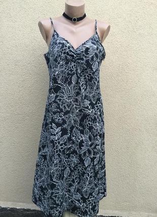 Легке плаття на бретелях,сарафан по фігурі,у принт,великий розмір
