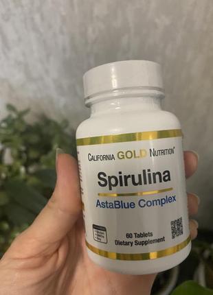 California gold astablue комплекс зі спіруліною та астаксантином вітаміни молодості і краси оригінал iherb  60 таблеток1 фото