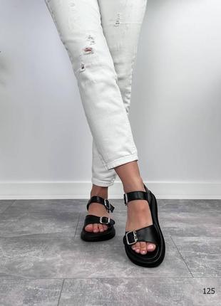 Босоніжки босоножки сандалии сандалі білий на низкой подошве натуральна шкіра