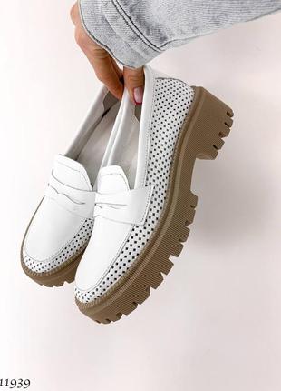 Лоферы кожа