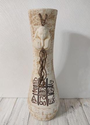 Ваза в єгипетському стилі з медальйоном сфінкс софія керамічна1 фото