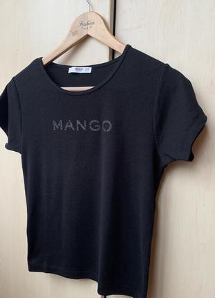 Базовая черная футболка от mango3 фото
