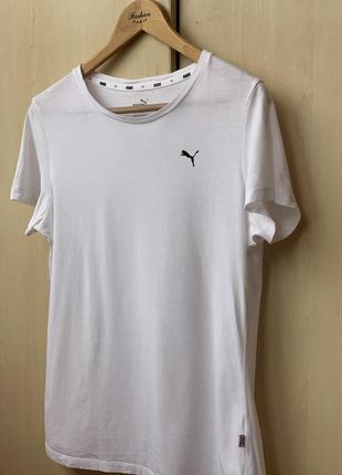 Белоснежная спортивная футболка от puma оригинал5 фото