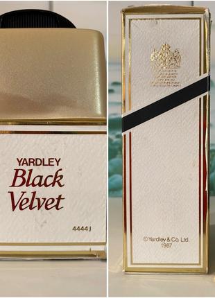 Редкость снятость винтаж 1987 год yardley black velvet (черный бархат)4 фото