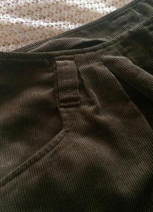 Вельветовая коричневая юбка с карманами topshop4 фото