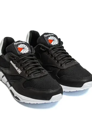 Мужские кроссовки летние сетка reebok classic black