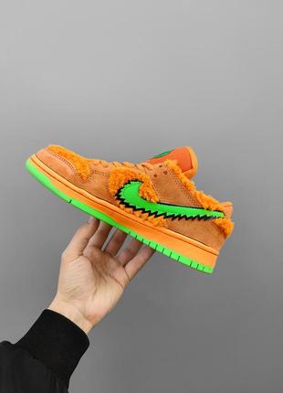 Шикарные яркие кроссовки nike dunk sb x grateful dead bear orange оранжевые 36-45 р4 фото