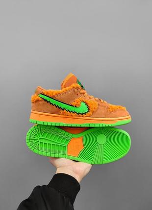 Шикарные яркие кроссовки nike dunk sb x grateful dead bear orange оранжевые 36-45 р6 фото