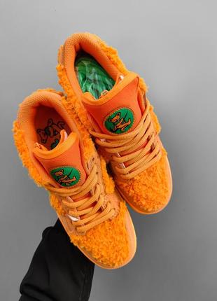 Шикарные яркие кроссовки nike dunk sb x grateful dead bear orange оранжевые 36-45 р7 фото