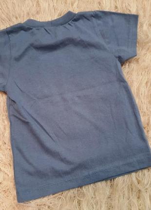 Голубая футболка с акулой, акула хлопок2 фото