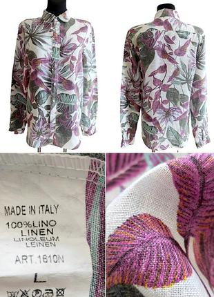 Нова сорочка в тропічний принт із 💯 льону!