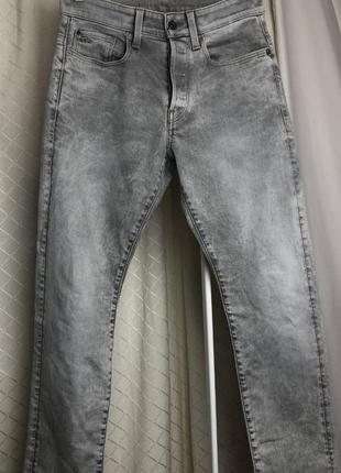Джинсы g-star raw модель 3301 tapered. размер w28 l32 хлопковые зауженные базовые плотные брюки