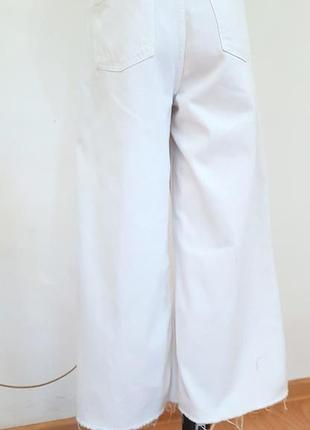 Zara білі укорочені джинси кюлоти6 фото