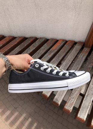 Converse all star low black жіночі класичні чорні кеди конверс весна літо низькі женские черные низкие кеды лето деми5 фото