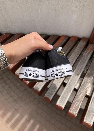 Converse all star low black жіночі класичні чорні кеди конверс весна літо низькі женские черные низкие кеды лето деми7 фото