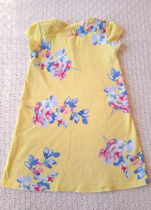 Яскрава літня сукеночка з бавовни жовта сукня з квітами на літо плаття платье летнее2 фото