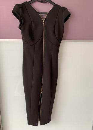 Шикарне чорне класичне плаття олівець2 фото