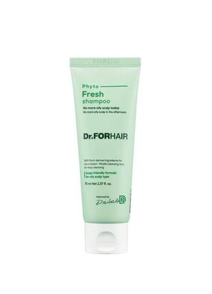 Мицеллярный шампунь для жирной кожи головы dr.forhair phyto fresh shampoo, 70 мл1 фото