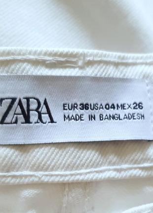 Zara білі укорочені джинси кюлоти7 фото