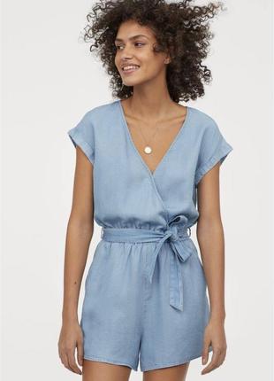 Летний комбинезон ромпер из мягкого денима h&m, размер 38 м