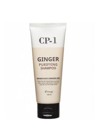 Очищуючий шампунь для волосся з імбиром esthetic house cp-1 ginger purifying shampoo, 100 мл1 фото