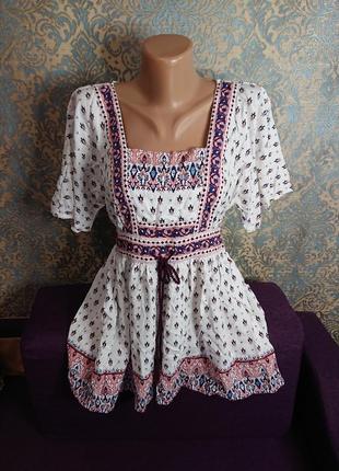 Красивая женская блуза стиль этно  р.44/46 футболка блузка блузочка