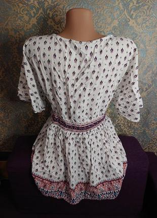 Красивая женская блуза стиль этно  р.44/46 футболка блузка блузочка2 фото