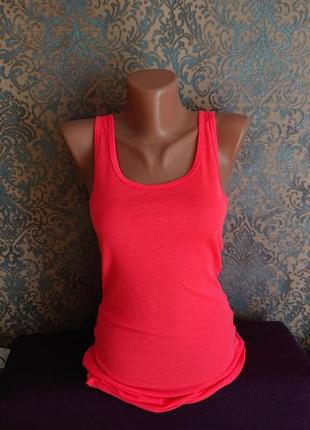 Женская стильная неоновая розовая майка размер 42/44/46