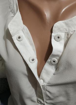 Белая шелковая блузка9 фото