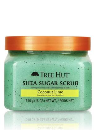 Скраб для тіла "кокос та лайм" tree hut coconut lime sugar scrub , 510 мл1 фото