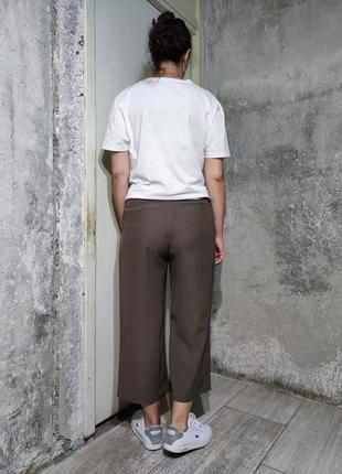 Кюлоты бермуды брюки штаны женские широкие свободные крой посадка10 фото