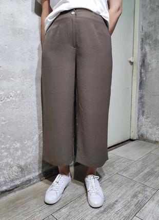 Кюлоты бермуды брюки штаны женские широкие свободные крой посадка8 фото